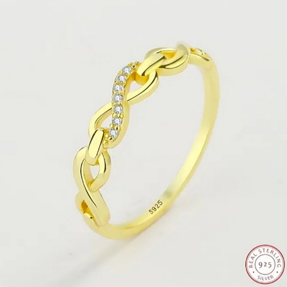 S925 Sterling Silver Infinity Band